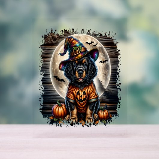 Setter-hond Halloween-vierkant Acryl Bord (Neutraal)