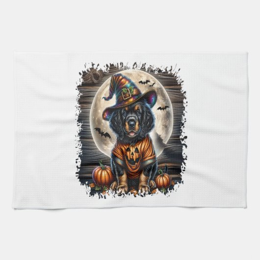 Setter Hond Halloween Vierkant Theedoek (Horizontaal)