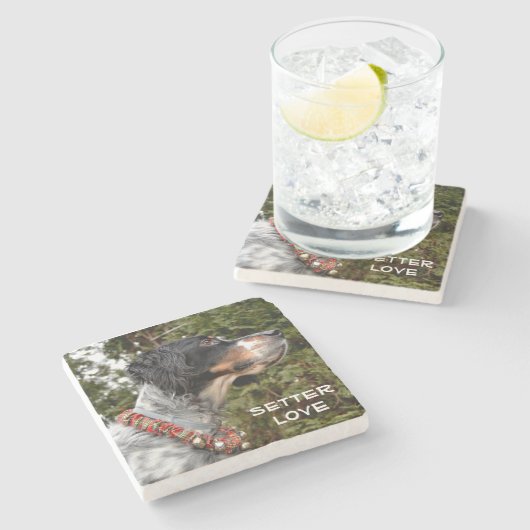 Setter Love Stenen Onderzetter (Zijkant)