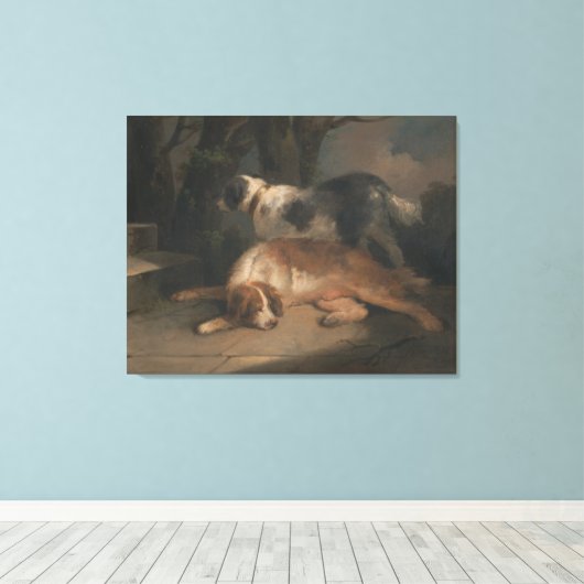 Setters door George Morland Canvas Afdruk (Insitu (Houten vloer))