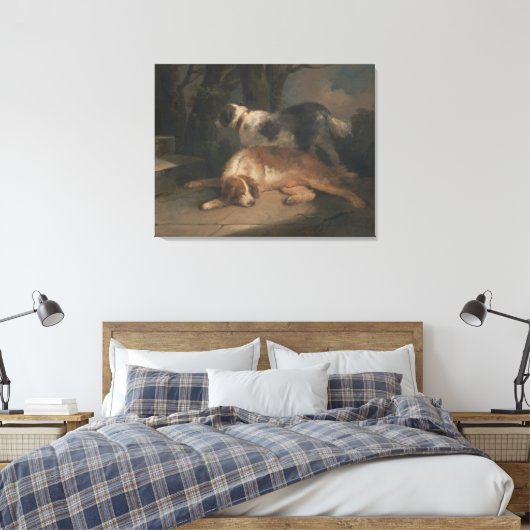 Setters door George Morland Canvas Afdruk (Insitu (Slaapkamer))