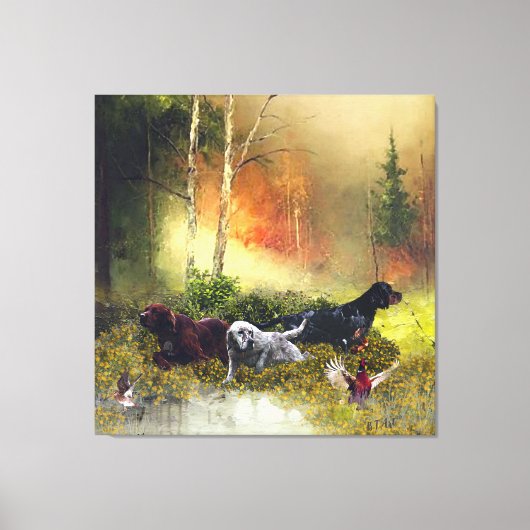 Setters Family Canvas Afdruk (Voorkant)