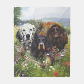 Setters Family Fleece Deken (Voorkant)