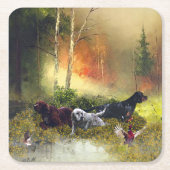 Setters Family Kartonnen Onderzetters (Voorkant)