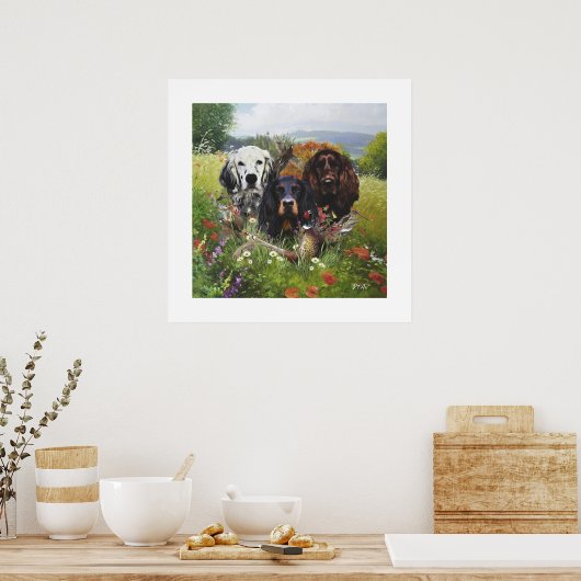 Setters Family Poster (Keuken)