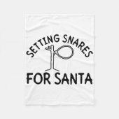 Setting Snares For Santa - Wire Snare Christmas 1  Fleece Deken (Voorkant)