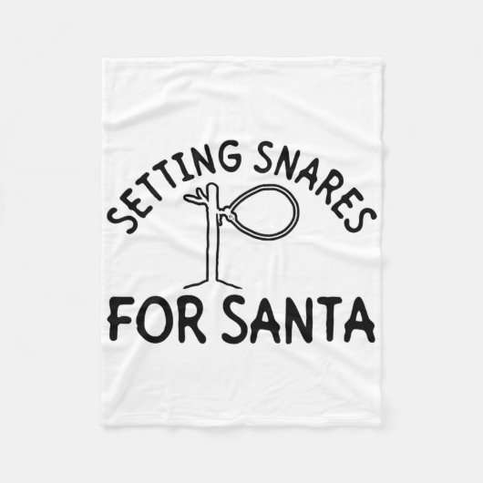 Setting Snares For Santa - Wire Snare Christmas 1  Fleece Deken (Voorkant)