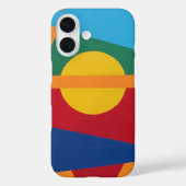 Setting Sun Abstract Art Phone Case (Achterkant)