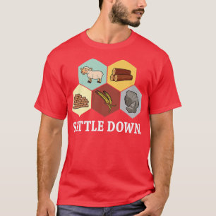 Settle Down Board Game Night 736 T-shirt