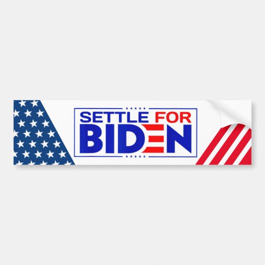 Settle for Biden Bumpersticker (Voorkant)