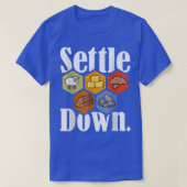 Settlers Deeg het spel Night Longste Settlers Shee T-shirt (Design voorkant)
