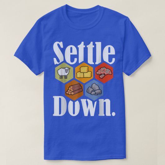 Settlers Deeg het spel Night Longste Settlers Shee T-shirt (Design voorkant)
