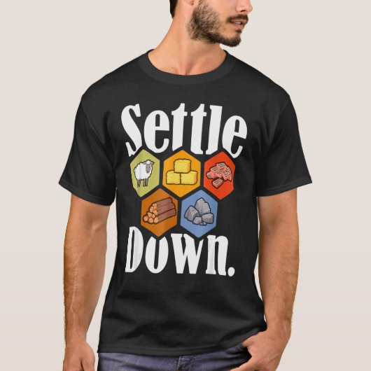 Settlers Deeg het spel Night Longste Settlers Shee T-shirt (Voorkant)