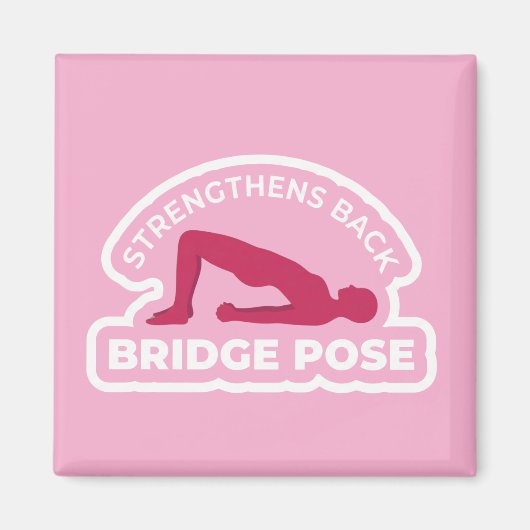 Setu Bandhasana Bridge Pose • Strengthens Back Yog Magneet (Voorkant)