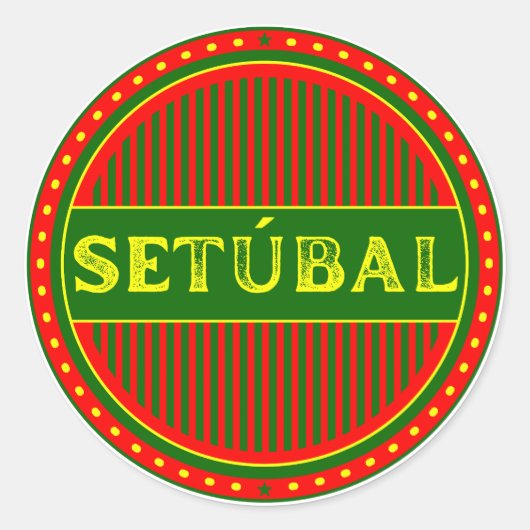 Setúbal City Pride Emblem – Portuguese Identity Ronde Sticker (Voorkant)