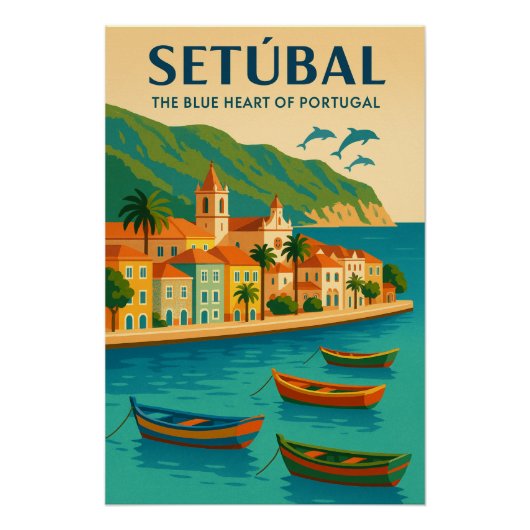 Setúbal – Het Blauwe Hart van Portugal Perfect Poster (Voorkant)