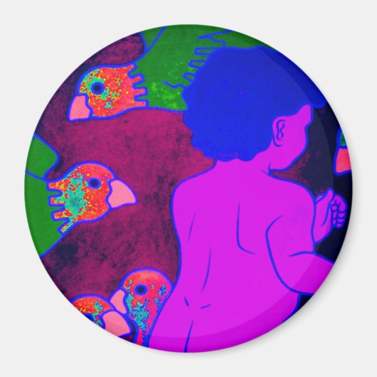 Seumas met duiven magneet (Voorkant)