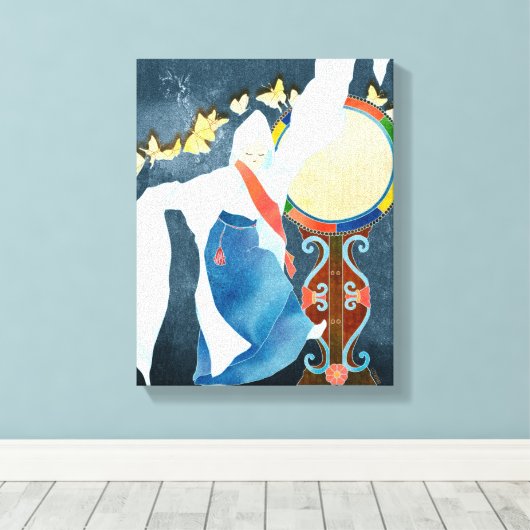 Seung Mu, Korean Monk Dance Canvas Afdruk (Insitu (Houten vloer))