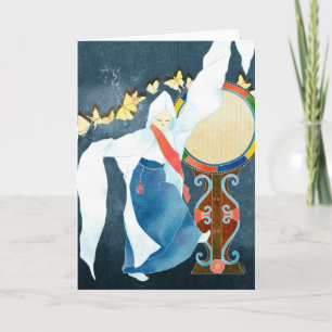 Seung Mu, Korean Monk Dance Feestdagen Kaart