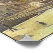 Seurat-Bridge en Port of Port-en-Bessin Poster (Hoek)