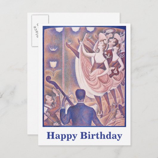 Seurat Can-can CC0011 Birthday Briefkaart (Voorkant / Achterkant)