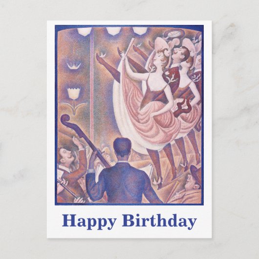 Seurat Can-can CC0011 Birthday Briefkaart (Voorkant)