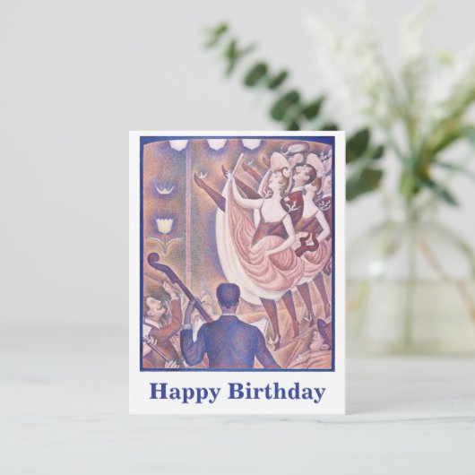 Seurat Can-can CC0011 Birthday Briefkaart (Staand voorkant)