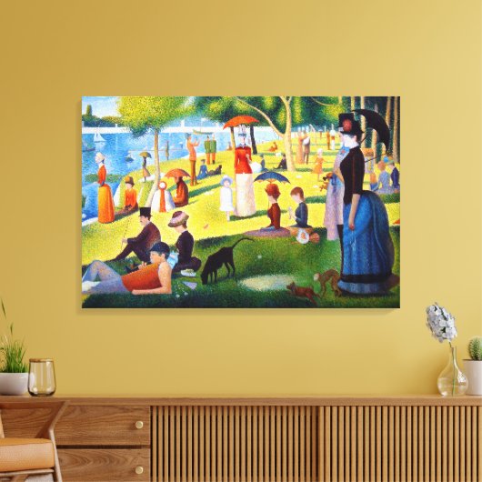 Seurat: Een zondag in La Grande Jatte Canvas Afdruk (Insitu (Woonkamer))