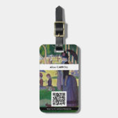 Seurat - een zondag op La Grande Jatte - QR-code Bagagelabel (Voorkant verticaal)