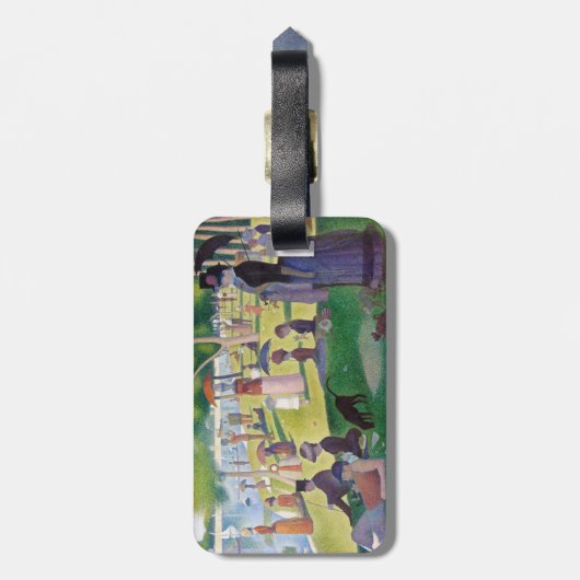 Seurat - een zondag op La Grande Jatte - QR-code Bagagelabel (Achterkant verticaal)