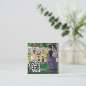 Seurat - een zondag op La Grande Jatte - QR-code Vierkante Visitekaartje (Staand voorkant)