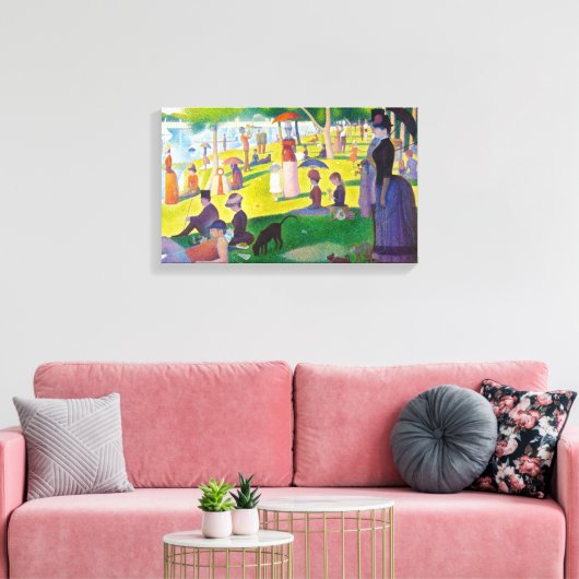 Seurat La Grande Jatte Canvas Afdruk (Insitu (Woonkamer))