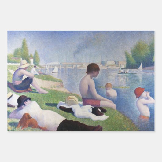 Seurat, Landschap Inpakpapier Vel (Voorkant 3)
