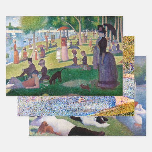 Seurat, Landschap Inpakpapier Vel (Set)