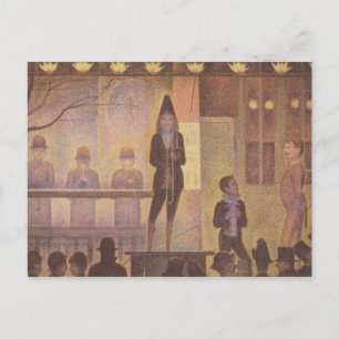 Seurat Painting - de circusparade Briefkaart