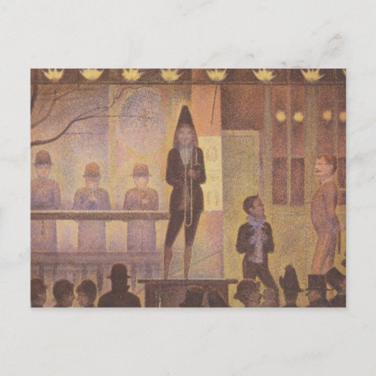 Seurat Painting - de circusparade Briefkaart (Voorkant)