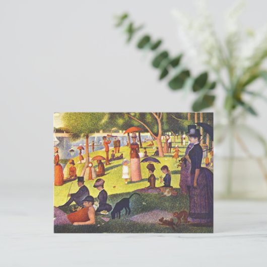 Seurat Painting Sunday vanmiddag Briefkaart (Staand voorkant)