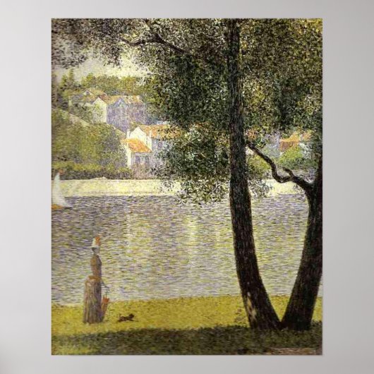 Seurat's "La Seine a Courbevoie" Poster (Voorkant)