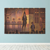 Seurat's The Circus Sideshow (parade de Cirque) Canvas Afdruk (Insitu (Houten vloer))