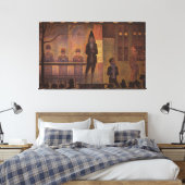 Seurat's The Circus Sideshow (parade de Cirque) Canvas Afdruk (Insitu (Slaapkamer))