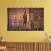 Seurat's The Circus Sideshow (parade de Cirque) Canvas Afdruk (Insitu (Woonkamer))