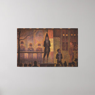Seurat's The Circus Sideshow (parade de Cirque) Canvas Afdruk