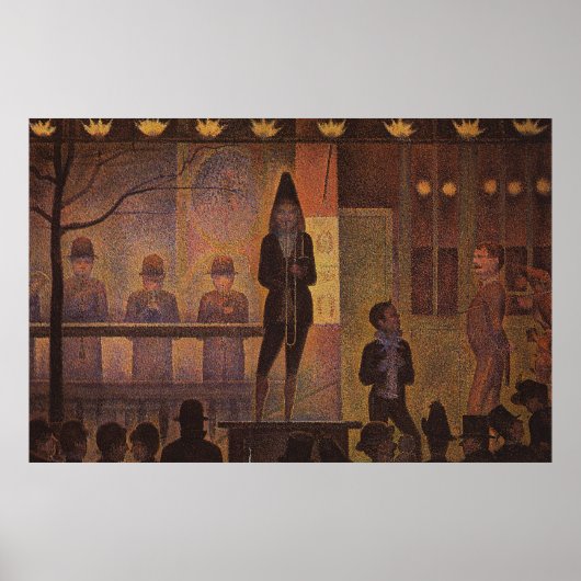 Seurat's The Circus Sideshow (parade de Cirque) Poster (Voorkant)