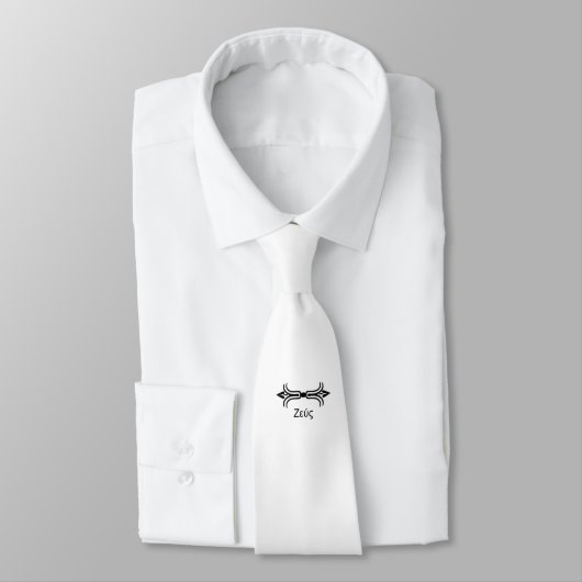 Seus bliksemschicht (Grieks lettertype) Stropdas (Gebonden)