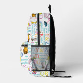 Seuss's ABC Pattern with Words Bedrukte Rugzak (Rechts)