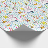 Seuss's ABC Pattern with Words Cadeaupapier (Hoek)