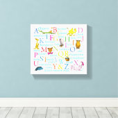 Seuss's ABC Pattern with Words Canvas Afdruk (Insitu (Houten vloer))