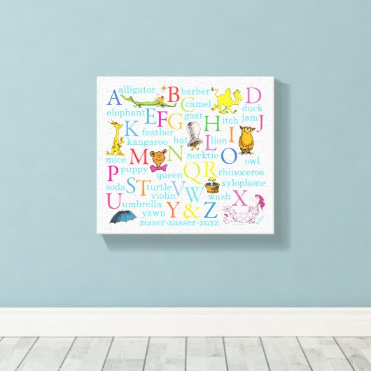 Seuss's ABC Pattern with Words Canvas Afdruk (Insitu (Houten vloer))