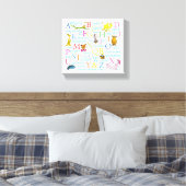 Seuss's ABC Pattern with Words Canvas Afdruk (Insitu (Slaapkamer))