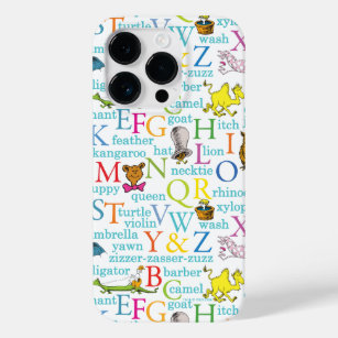 Seuss's ABC Pattern with Words Case-Mate iPhone 14 Pro Hoesje